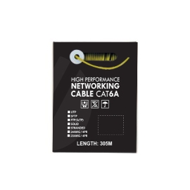 4C | CAT6A U/UTP 23AWGx4P, PVC Jacket | Supplied on Plastic Reel | 305m Roll Yellow - SLD.C6AUUTP.YELLOW