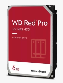 Western Digital WD Red Pro 6TB 3.5' NAS HDD SATA3 7200RPM 256MB Cache 24x7 300TBW ~24-bays NASware 3.0 CMR Tech