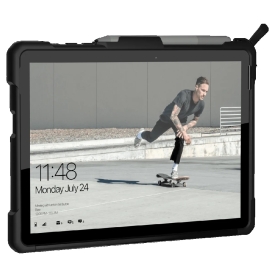 UAG Metropolis Microsoft Surface Go 4 Case - Black(321076114040),DROP+ Military Standard,Raised Screen Surround,Tactical Grip,Built-in Kickstand 3.21E+11