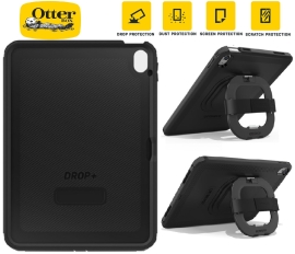 OtterBox Defender Apple iPad (10.9') (10th Gen) Case with Kickstand, Screen Protection and Strap ProPack - Black (77-90431),Two-Position,Pencil Holder