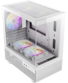 Antec CX200M RGB Elite, mATX, 270 degrees view, USB 3.0 x 2, Audio I/O Bottom. Mesh front and bottom. Clear Glass View, 5x RGB Fans. White Gaming Case CX200M Elite White