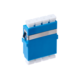 Lc Os1/Os2 Singlemode Through Coupler Flangeless Quad Ceramic Sleeve | Blue 015.002.0080