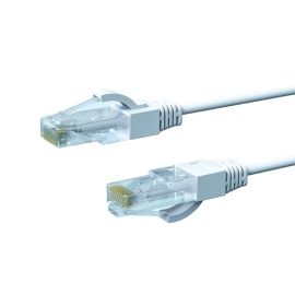 4cabling 0.25m CAT6A THIN U/UTP LSZH 28 AWG RJ45 Network Cable | 10 Pack White - 004.650.3000.10PACK