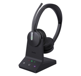 Yealink WH64 Dual UC DECT Wireless Headset, DECT & Bluetooth Wireless Technology,3-Mic Noise Cancellation,UC Certified, Charging Stands, Carrying Bag WH64-D-UC