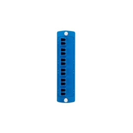 LEVITON | SDX Precision Molded Plate | Single-Mode OS1/2, Duplex LC, 12 Fibres, Zirconia Ceramic Sleeve | Blue - LE-5F100-2LL