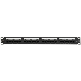 LEVITON | 1RU 24-Port Cat 6 UTP 110-Style Patch Panel with Earthing and CMC - LE-69586-B24