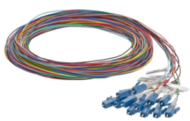 LEVITON | Pigtail Kit OM4 Multimode 12 Pigtails TIA Colours 1-12 900 Micron Tight Buffer LSZH LC/UPC | 1 Metre - LE-VPK-M4TLC1200-01