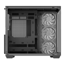 DeepCool CG530 4F ATX Case, Tempered Glass,4 Pre-Instaled Fans, USB3.0×2、Gen2 Type-C x1、Audio/Mic×1, Cable, Supports Rear Connector R-CG530-BKADA4-G-1