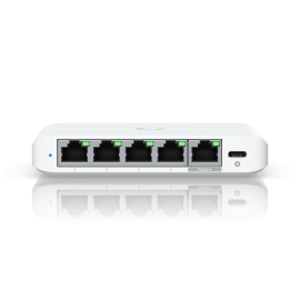 Ubiquiti Flex Mini 2.5G, (4) 2.5 GbE Ports, (1) 2.5 GbE PoE Input Port for Power, 2Yr Warr USW-Flex-2.5G-5