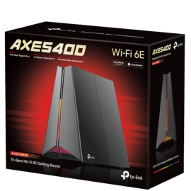 TP-Link Archer GXE75 AXE5400 Tri-Band Wi-Fi 6E Gaming Router, 574 Mbps at 2.4 GHz + 2402 Mbps at 5 GHz + 2402 Mbps at 6 GHz Archer GXE75