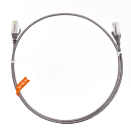 4cabling 1.5m CAT6 Ultra Thin LSZH Ethernet Network Cable | 50 Pack Grey - 004.004.9004.50PACK