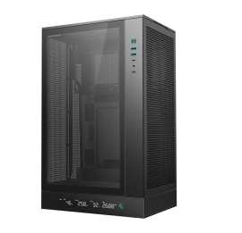 DeepCool CH270 DIGITAL M-ATX Case, Full sized Air Cooler Support,360mm AIO support, USB3.0/Type-C/Hybrid audio ports in I/O,3 Dust Filters, R-CH270-BKNDM0-G-1