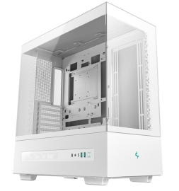 DeepCool CH690 DIGITAL WH Mid-Tower ATX Case, Panoramic Design, Support up to 420mm Radiator, Supports Rear Connector Motherboards, USB3.0×2、Audio/Mi R-CH690-WHNNA0D-G-1