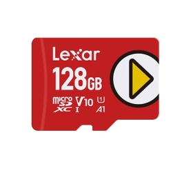 Lexar PLAY microSDXC™ UHS-I card 128GB Class 10, U3, V30, A2, up to 205MB/s read, up to 140MB/s write 128GB – Class 10, U3, V30, A2, up to 205MB/s rea LMSPLAY128G-BNSNG