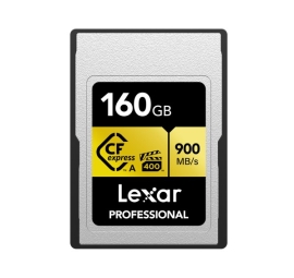 Lexar Professional CFexpress Type A card Gold series 160GB -- CFexpress Type A Professional Gold Series, up to 900MB/s read, 800MB/s write