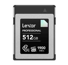 Lexar CFexpress Type B Diamond Series 512GB– CFexpress Type B card Diamond 1900MB/s read, up to 1700MB/s write, VPG400, 8K RAW LCXEXDM512G-RNENG