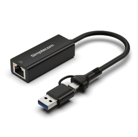 Simplecom NU315C SuperSpeed USB-C and USB-A to Gigabit Ethernet Adapter NU315C
