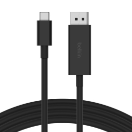 Belkin Connect USB-C to DisplayPort 1.4 Cable 2M - Black (AVC014BT2MBK),32.4 Gbps Bandwidth,Backward compatible with DisplayPort 1.2, 2 Years Warranty AVC014BT2MBK