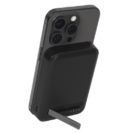 Belkin BoostCharge Qi2 15W 10K Power Bank Wireless Charger, Black(BPD008BTBK) 45cm USB-C to USB-C Cable, 15W Total Power, 4-Port Power Bank BPD008BTBK