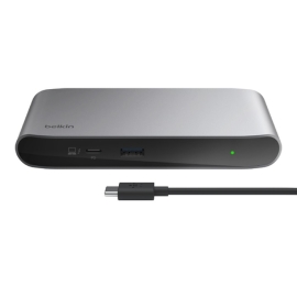 Belkin Connect Thunderbolt 4, 5-in-1 Core Hub - Space Grey(INC013AUSGY), Dual Display,40 Gbps, 96W Power Delivery,Thunderbolt 4, Docking Station, 2YR INC013AUSGY