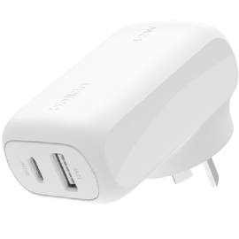 Belkin BoostCharge USB-C PD 3.0 PPS Wall Charger 42W - White(WCB009auWH),Dynamic Power Delivery,Compact,travel-ready design,USB-C PD 3.0 Certified,2YR WCB009auWH