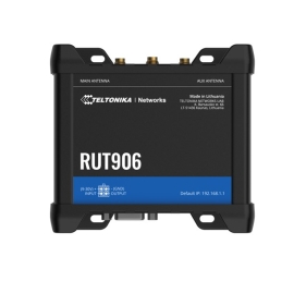 Teltonika RUT906 Industrial Cellular Router, Dual-SIM Cellular 4G LTE, WAN Failover, with 4x Ethernet Ports, PSU included RUT906000800