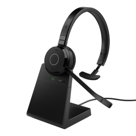 Jabra Evolve 65 TE Link390a UC Mono Stand Bluetooth Headset, 16-hour battery life, 30-metre wireless range, Passive Noise Cancellation, Busy Light 6693-833-499