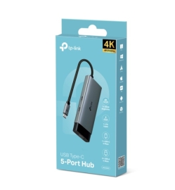 TP-Link UH5020C USB Type-C 5 in 1 Hub, 4K@60Hz HDMI, 100W Power Delivery, 1× USB-C Data Port, 2× USB-A Data Ports. UH5020C
