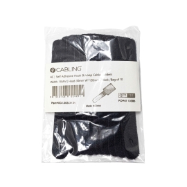 4Cabling Self Adhesive Hook & Loop Cable Holders | 10 Pack Black - 002.008.3131