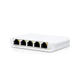 Ubiquiti | Unifi Switch | USW-Flex-Mini | Layer 2 Managed Gigabit Switch, 5x GbE RJ45 Ports, Powerable Via PoE (802.3af) or USB Type-C 5V 1A - UB.USW.FLEX.MINI