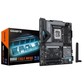 Gigabyte M/B B860 EAGLE WIFI6E 1.0, Intel ® B860, 4 x DDR5 up to 256 GB, 1x HDMI, 3 x PCI Express x16, 3 x M.2, 4 x SATA, 3 x USB 3.2 B860 EAGLE WIFI6E 1.0