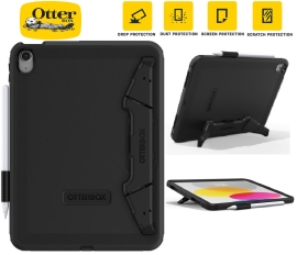 OtterBox Defender Apple iPad (10.9") 11th Gen (A16) / iPad 10th Gen Case Black for EDU, No Retail pack, Kickstand, Screen Protector, 7 Years Warranty 77-93756