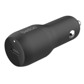 Belkin BoostCharge 30W USB-C PD Car Charger - Black (CCA004btBK),Dynamic Power Delivery,Compact Design, USB-IF Certified, $2,500 CEW, 2 Years Warranty CCA004btBK