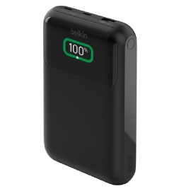 Belkin BoostCharge 20k 65W Laptop Power Bank + Cable - Black(BPB020BTBK),1xUSB-C, 2xUSB-A, 5cm USB-C to USB-A Cable,15W Total Power,3-Port Power Bank BPB020BTBK