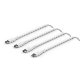 Belkin BoostCharge Braided USB-C to USB-C Cable 60W (1m) - White (CAB004bt1MWH2PK), 30K+ Bends, USB-IF Certified, 2 Years Warranty CAB004bt1MWH2PK