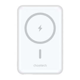 CHOETECH B662-WH USB-A + USB-C + Wireless Magnetic Power bank 5000mAh (White)