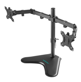 Mbeat mbeat® activiva Dual-Screen Articulating Monitor Arm with Free-Standing Desktop Base provides the perfect solution for ergonomic comfort and workspace ACA-BMA-DFS01K