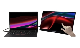 Verbatim 17.3" USB-C Portable 10 Point Touch, Full HD 1080p, HDMI, IPS Portable, Business, Sleeve, Ultra Portable Black Aluminium, Win & IOS Monitor 49593