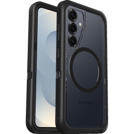 OtterBox Defender XT Clear Magnets Samsung Galaxy S25+ 5G (6.7") Case Dark Side Clear/Black - (77-97582), DROP+ 7X Military Standard, 7 Years Warranty 77-97582