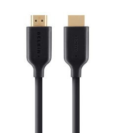 Belkin High Speed HDMI Cable With Ethernet 4K/Ultra HD Compatible (1M) - Black (F3Y021bt1M), 3D Compatible, 4K Cinema resolution, 2 Years Warranty F3Y021bt1M