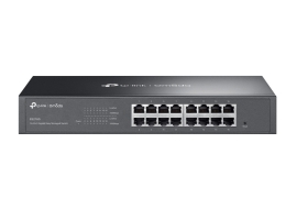 TP-Link ES216G Omada 16-Port Gigabit Easy Managed Switch, Flow Control, Loopback Detection, Port Isolation, Port Mirroring, LAG, VLAN, IGMP Snooping, ES216G