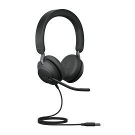 Jabra Evolve2 40 SE Wired USB-A MS Stereo Headset, 360 BusyLight, Noise Isolationg Ear Cushions, 2Yr Warranty, Plug-and-play, 3-Microphone Technology 24189-999-999