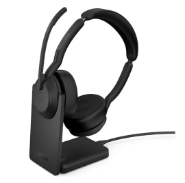 Jabra Evolve2 55 Link380a UC Stereo Stand USB-A, Link 380 Bluetooth® Adapter ,30m Wireless Range, 18 Hours Battery Life, ANC 25599-989-989