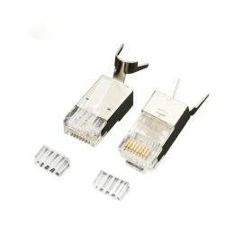 4cabling RJ45 CAT6 Solid 8P8C 23AWG S/FTP & UTP Crimp Plug | 50 Pack - 005.002.0156