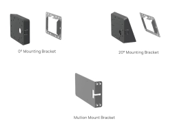 Yealink RoomPanel Mount Kits, Device Compatibility RoomPanel, 0° Mounting Bracket, 20° Mounting Bracket, Mullion Mount Bracket RoomPanel Mount Kits