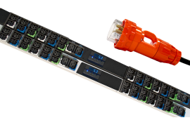 Chatsworth Metered eConnect PDU | Black | Vertical | IEC 60309 32A 1P+N+E Input - PDU.2022.32A