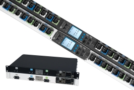Chatsworth Monitored eConnect PDU | Black | Horizontal 2U | C20 to IEC 15A 1P+N+E Input - PDU.3460.15A