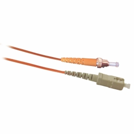 4cabling 1m LC - ST FIBRE OPTIC CABLE 50/125 Simplex OM1 Patch Lead - ZZZ-OSMOM1-LCST-1M