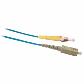 4cabling 2m LC - ST FIBRE OPTIC CABLE 50/125 Simplex OM3 Patch Lead | Aqua - ZZZ-OSMOM3-LCST-2M