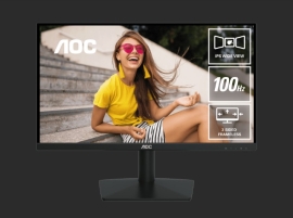 AOC 23.8" IPS. 1920 × 1080 FHD, 100Hz, 8ms GtG (bw), HDMI 1.4 x1,VGA x1, Adaptive Sync.IPS Monitor Replace 24B20JH2 24B15H2